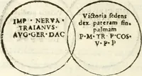 Picture 150 of 250 from Raphaelis Fabretti Gasparis F. Vrbinatis De columna Traiani syntagma : accesserunt explicatio veteris tabellae anaglyphae Homer Iliadem atque ex Stesichoro, Arctino et Lesche Ilii excidium continentis & emissarii lacus Fucini descriptio (1683), leaf 315