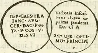 Picture 152 of 250 from Raphaelis Fabretti Gasparis F. Vrbinatis De columna Traiani syntagma : accesserunt explicatio veteris tabellae anaglyphae Homer Iliadem atque ex Stesichoro, Arctino et Lesche Ilii excidium continentis & emissarii lacus Fucini descriptio (1683), leaf 315