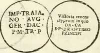 Picture 154 of 250 from Raphaelis Fabretti Gasparis F. Vrbinatis De columna Traiani syntagma : accesserunt explicatio veteris tabellae anaglyphae Homer Iliadem atque ex Stesichoro, Arctino et Lesche Ilii excidium continentis & emissarii lacus Fucini descriptio (1683), leaf 315