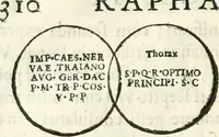 Picture 158 of 250 from Raphaelis Fabretti Gasparis F. Vrbinatis De columna Traiani syntagma : accesserunt explicatio veteris tabellae anaglyphae Homer Iliadem atque ex Stesichoro, Arctino et Lesche Ilii excidium continentis & emissarii lacus Fucini descriptio (1683), leaf 317