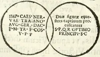 Picture 167 of 250 from Raphaelis Fabretti Gasparis F. Vrbinatis De columna Traiani syntagma : accesserunt explicatio veteris tabellae anaglyphae Homer Iliadem atque ex Stesichoro, Arctino et Lesche Ilii excidium continentis & emissarii lacus Fucini descriptio (1683), leaf 317