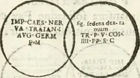 Picture 175 of 250 from Raphaelis Fabretti Gasparis F. Vrbinatis De columna Traiani syntagma : accesserunt explicatio veteris tabellae anaglyphae Homer Iliadem atque ex Stesichoro, Arctino et Lesche Ilii excidium continentis & emissarii lacus Fucini descriptio (1683), leaf 318