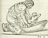 An illustration from Raphaelis Fabretti Gasparis F. Vrbinatis De columna Traiani syntagma : accesserunt explicatio veteris tabellae anaglyphae Homer Iliadem atque ex Stesichoro, Arctino et Lesche Ilii excidium continentis & emissarii lacus Fucini descriptio (1683)