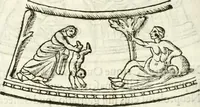 An illustration from Raphaelis Fabretti Gasparis F. Vrbinatis De columna Traiani syntagma : accesserunt explicatio veteris tabellae anaglyphae Homer Iliadem atque ex Stesichoro, Arctino et Lesche Ilii excidium continentis & emissarii lacus Fucini descriptio (1683)