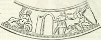 An illustration from Raphaelis Fabretti Gasparis F. Vrbinatis De columna Traiani syntagma : accesserunt explicatio veteris tabellae anaglyphae Homer Iliadem atque ex Stesichoro, Arctino et Lesche Ilii excidium continentis & emissarii lacus Fucini descriptio (1683)
