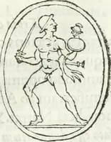 An illustration from Raphaelis Fabretti Gasparis F. Vrbinatis De columna Traiani syntagma : accesserunt explicatio veteris tabellae anaglyphae Homer Iliadem atque ex Stesichoro, Arctino et Lesche Ilii excidium continentis & emissarii lacus Fucini descriptio (1683)