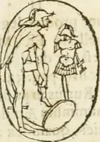 An illustration from Raphaelis Fabretti Gasparis F. Vrbinatis De columna Traiani syntagma : accesserunt explicatio veteris tabellae anaglyphae Homer Iliadem atque ex Stesichoro, Arctino et Lesche Ilii excidium continentis & emissarii lacus Fucini descriptio (1683)