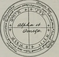 An illustration from Raphael's ancient manuscript of talismanic magic, containing nearly one hundred rare talismanic diagrams, seals of spirits, charms, magical squares, and pentacles for orations and invocation of elementary spirits, and the magical ritual of their conjuration. Explaining their influence and hidden powers. Recondite wisdom, by Raphael (1916)