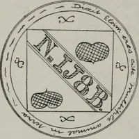 An illustration from Raphael's ancient manuscript of talismanic magic, containing nearly one hundred rare talismanic diagrams, seals of spirits, charms, magical squares, and pentacles for orations and invocation of elementary spirits, and the magical ritual of their conjuration. Explaining their influence and hidden powers. Recondite wisdom, by Raphael (1916)
