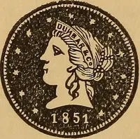 An illustration from Rare American coins: their description, and past and present fictitious values (1887)
