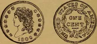 An illustration from The rare coins of America, England, Ireland, Scotland, France, Germany, and Spain ... a complete list of and prices paid for rare American ... coins, fractional currency, colonial, continental and Confederate paper money; a list of all counterfeit U. S. Treasury and national bank notes and Canadian banks notes, and how to detect them; the market value of all nations' coins and bank notes in U.S. money; a list of and prices paid for rare English, Irish, Scotch, French, German and Spanish coins. Illustrated with about 150 cuts (1889)