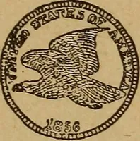 An illustration from The rare coins of America, England, Ireland, Scotland, France, Germany, and Spain ... a complete list of and prices paid for rare American ... coins, fractional currency, colonial, continental and Confederate paper money; a list of all counterfeit U. S. Treasury and national bank notes and Canadian banks notes, and how to detect them; the market value of all nations' coins and bank notes in U.S. money; a list of and prices paid for rare English, Irish, Scotch, French, German and Spanish coins. Illustrated with about 150 cuts (1889)