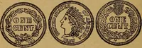 An illustration from The rare coins of America, England, Ireland, Scotland, France, Germany, and Spain ... a complete list of and prices paid for rare American ... coins, fractional currency, colonial, continental and Confederate paper money; a list of all counterfeit U. S. Treasury and national bank notes and Canadian banks notes, and how to detect them; the market value of all nations' coins and bank notes in U.S. money; a list of and prices paid for rare English, Irish, Scotch, French, German and Spanish coins. Illustrated with about 150 cuts (1889)