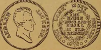 Picture 120 of 156 from The rare coins of America, England, Ireland, Scotland, France, Germany, and Spain ... a complete list of and prices paid for rare American ... coins, fractional currency, colonial, continental and Confederate paper money; a list of all counterfeit U. S. Treasury and national bank notes and Canadian banks notes, and how to detect them; the market value of all nations' coins and bank notes in U.S. money; a list of and prices paid for rare English, Irish, Scotch, French, German and Spanish coins. Illustrated with about 150 cuts (1889), leaf 121