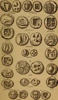 An illustration from The rare coins of America, England, Ireland, Scotland, France, Germany, and Spain ... a complete list of and prices paid for rare American ... coins, fractional currency, colonial, continental and Confederate paper money; a list of all counterfeit U. S. Treasury and national bank notes and Canadian banks notes, and how to detect them; the market value of all nations' coins and bank notes in U.S. money; a list of and prices paid for rare English, Irish, Scotch, French, German and Spanish coins. Illustrated with about 150 cuts (1889)