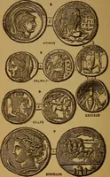 An illustration from The rare coins of America, England, Ireland, Scotland, France, Germany, and Spain ... a complete list of and prices paid for rare American ... coins, fractional currency, colonial, continental and Confederate paper money; a list of all counterfeit U. S. Treasury and national bank notes and Canadian banks notes, and how to detect them; the market value of all nations' coins and bank notes in U.S. money; a list of and prices paid for rare English, Irish, Scotch, French, German and Spanish coins. Illustrated with about 150 cuts (1889)