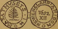 An illustration from The rare coins of America, England, Ireland, Scotland, France, Germany, and Spain ... a complete list of and prices paid for rare American ... coins, fractional currency, colonial, continental and Confederate paper money; a list of all counterfeit U. S. Treasury and national bank notes and Canadian banks notes, and how to detect them; the market value of all nations' coins and bank notes in U.S. money; a list of and prices paid for rare English, Irish, Scotch, French, German and Spanish coins. Illustrated with about 150 cuts (1889)