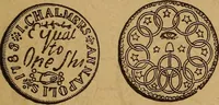 Picture 12 of 156 from The rare coins of America, England, Ireland, Scotland, France, Germany, and Spain ... a complete list of and prices paid for rare American ... coins, fractional currency, colonial, continental and Confederate paper money; a list of all counterfeit U. S. Treasury and national bank notes and Canadian banks notes, and how to detect them; the market value of all nations' coins and bank notes in U.S. money; a list of and prices paid for rare English, Irish, Scotch, French, German and Spanish coins. Illustrated with about 150 cuts (1889), leaf 24
