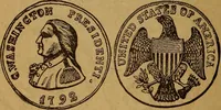 An illustration from The rare coins of America, England, Ireland, Scotland, France, Germany, and Spain ... a complete list of and prices paid for rare American ... coins, fractional currency, colonial, continental and Confederate paper money; a list of all counterfeit U. S. Treasury and national bank notes and Canadian banks notes, and how to detect them; the market value of all nations' coins and bank notes in U.S. money; a list of and prices paid for rare English, Irish, Scotch, French, German and Spanish coins. Illustrated with about 150 cuts (1889)
