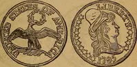 Picture 77 of 156 from The rare coins of America, England, Ireland, Scotland, France, Germany, and Spain ... a complete list of and prices paid for rare American ... coins, fractional currency, colonial, continental and Confederate paper money; a list of all counterfeit U. S. Treasury and national bank notes and Canadian banks notes, and how to detect them; the market value of all nations' coins and bank notes in U.S. money; a list of and prices paid for rare English, Irish, Scotch, French, German and Spanish coins. Illustrated with about 150 cuts (1889), leaf 76