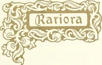 An illustration from Rariora; being notes of some of the printed books, manuscripts, historical documents, medals, engravings, pottery, etc., collected (1858-1900) (1902)