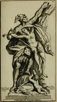 An illustration from Recüeil des figures, groupes, thermes, fontaines, vases, et autres ornemens tels qu'ils se voyent a présent dans le chateau et parc de Versailles : gravé d'après les originaux (1694)