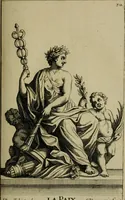 An illustration from Recüeil des figures, groupes, thermes, fontaines, vases, et autres ornemens tels qu'ils se voyent a présent dans le chateau et parc de Versailles : gravé d'après les originaux (1694)