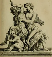 An illustration from Recüeil des figures, groupes, thermes, fontaines, vases, et autres ornemens tels qu'ils se voyent a présent dans le chateau et parc de Versailles : gravé d'après les originaux (1694)