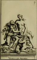 An illustration from Recüeil des figures, groupes, thermes, fontaines, vases, et autres ornemens tels qu'ils se voyent a présent dans le chateau et parc de Versailles : gravé d'après les originaux (1694)