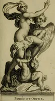An illustration from Recüeil des figures, groupes, thermes, fontaines, vases, et autres ornemens tels qu'ils se voyent a présent dans le chateau et parc de Versailles : gravé d'après les originaux (1694)