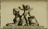 An illustration from Recüeil des figures, groupes, thermes, fontaines, vases, et autres ornemens tels qu'ils se voyent a présent dans le chateau et parc de Versailles : gravé d'après les originaux (1694)
