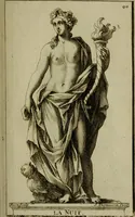 An illustration from Recüeil des figures, groupes, thermes, fontaines, vases, et autres ornemens tels qu'ils se voyent a présent dans le chateau et parc de Versailles : gravé d'après les originaux (1694)