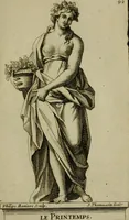 An illustration from Recüeil des figures, groupes, thermes, fontaines, vases, et autres ornemens tels qu'ils se voyent a présent dans le chateau et parc de Versailles : gravé d'après les originaux (1694)
