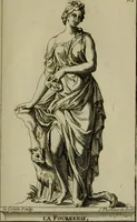 An illustration from Recüeil des figures, groupes, thermes, fontaines, vases, et autres ornemens tels qu'ils se voyent a présent dans le chateau et parc de Versailles : gravé d'après les originaux (1694)