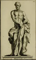 An illustration from Recüeil des figures, groupes, thermes, fontaines, vases, et autres ornemens tels qu'ils se voyent a présent dans le chateau et parc de Versailles : gravé d'après les originaux (1694)