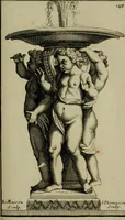 An illustration from Recüeil des figures, groupes, thermes, fontaines, vases, et autres ornemens tels qu'ils se voyent a présent dans le chateau et parc de Versailles : gravé d'après les originaux (1694)