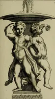 An illustration from Recüeil des figures, groupes, thermes, fontaines, vases, et autres ornemens tels qu'ils se voyent a présent dans le chateau et parc de Versailles : gravé d'après les originaux (1694)
