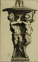 An illustration from Recüeil des figures, groupes, thermes, fontaines, vases, et autres ornemens tels qu'ils se voyent a présent dans le chateau et parc de Versailles : gravé d'après les originaux (1694)