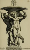 An illustration from Recüeil des figures, groupes, thermes, fontaines, vases, et autres ornemens tels qu'ils se voyent a présent dans le chateau et parc de Versailles : gravé d'après les originaux (1694)