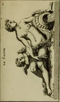 An illustration from Recüeil des figures, groupes, thermes, fontaines, vases, et autres ornemens tels qu'ils se voyent a présent dans le chateau et parc de Versailles : gravé d'après les originaux (1694)