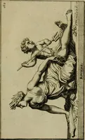 An illustration from Recüeil des figures, groupes, thermes, fontaines, vases, et autres ornemens tels qu'ils se voyent a présent dans le chateau et parc de Versailles : gravé d'après les originaux (1694)