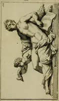 An illustration from Recüeil des figures, groupes, thermes, fontaines, vases, et autres ornemens tels qu'ils se voyent a présent dans le chateau et parc de Versailles : gravé d'après les originaux (1694)