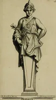 An illustration from Recüeil des figures, groupes, thermes, fontaines, vases, et autres ornemens tels qu'ils se voyent a présent dans le chateau et parc de Versailles : gravé d'après les originaux (1694)
