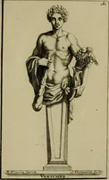 An illustration from Recüeil des figures, groupes, thermes, fontaines, vases, et autres ornemens tels qu'ils se voyent a présent dans le chateau et parc de Versailles : gravé d'après les originaux (1694)