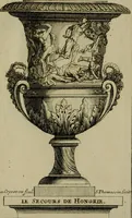 An illustration from Recüeil des figures, groupes, thermes, fontaines, vases, et autres ornemens tels qu'ils se voyent a présent dans le chateau et parc de Versailles : gravé d'après les originaux (1694)
