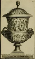 An illustration from Recüeil des figures, groupes, thermes, fontaines, vases, et autres ornemens tels qu'ils se voyent a présent dans le chateau et parc de Versailles : gravé d'après les originaux (1694)