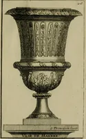 An illustration from Recüeil des figures, groupes, thermes, fontaines, vases, et autres ornemens tels qu'ils se voyent a présent dans le chateau et parc de Versailles : gravé d'après les originaux (1694)
