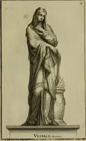 An illustration from Recüeil des figures, groupes, thermes, fontaines, vases, et autres ornemens tels qu'ils se voyent a présent dans le chateau et parc de Versailles : gravé d'après les originaux (1694)