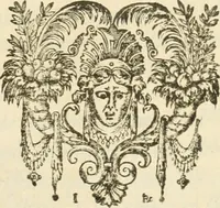 An illustration from Reception de tres-chrestien, tres-iuste, et tres-victorieux monarque Louis XIII. roy de France & de Nauarre ... : et de tres-chrestienne, tres-auguste, & tres-vertueuse royne Anne d'Austriche, par Messieurs les doyen, chanoines, & comtes de Lyon en leur cloistre & eglise, le XI. decembre, M. DC.XXII (1623)