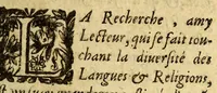 An illustration from Recherches curieuses sur la diuersité des langues et religions, par toutes les principales parties du monde. (1640)